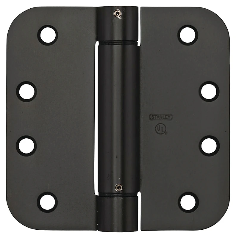 Spring Door Hinge, Adjustable, Bronze, 4 In.
