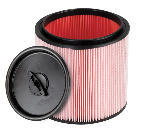 Fine Dust Cartridge Filter & Retainer, Fits 5 to 16 Gallon Wet/Dry Vacs