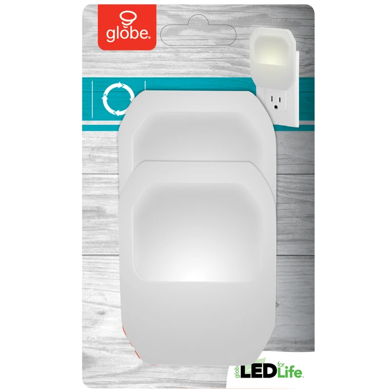LED Panel Night Light, Matte White, 2-Pack