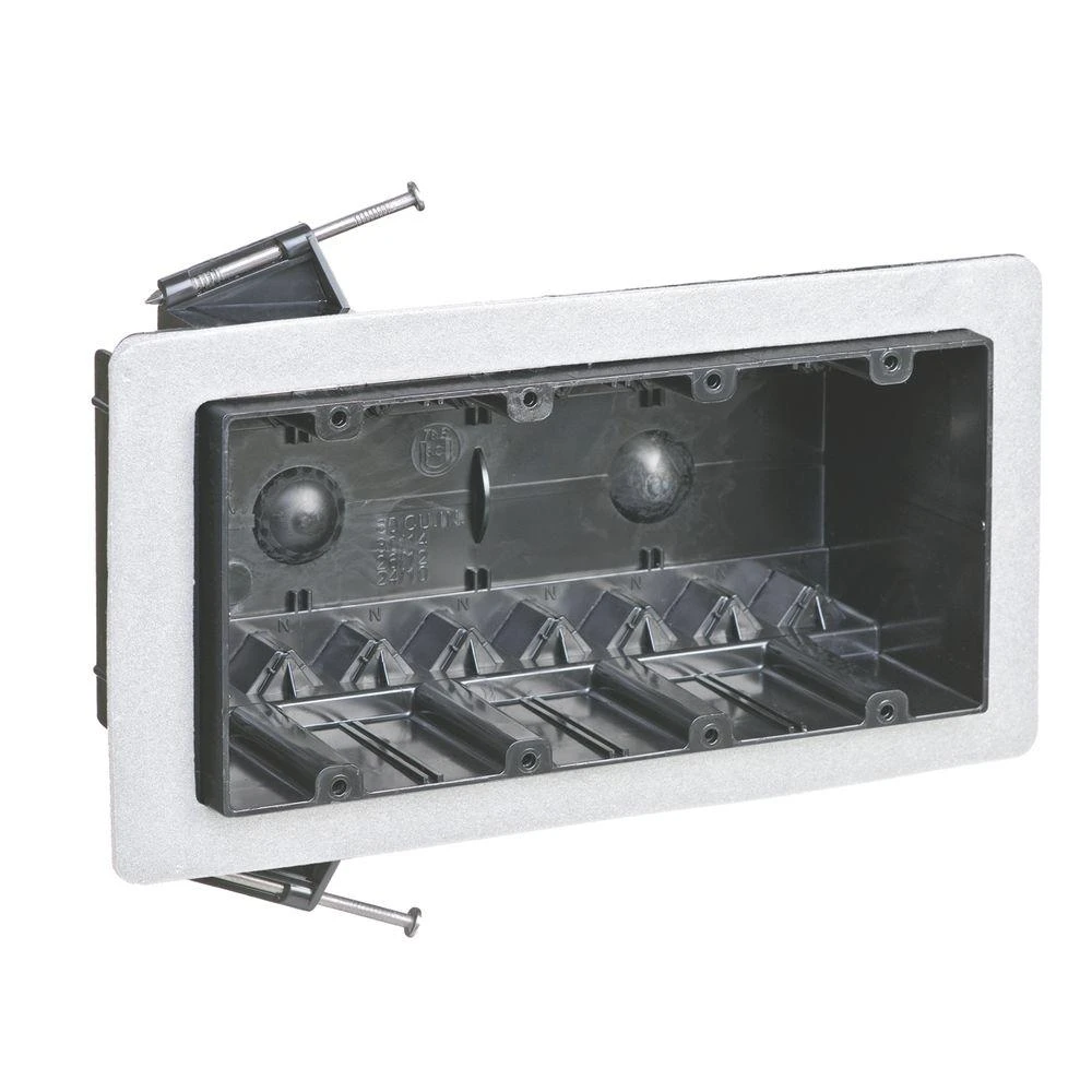 4 Gang DraftTight Electrical Outlet Box, 60-Cu. In.