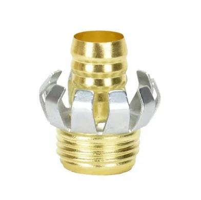 Clincher Hose Mender, Brass, 5/8 In. Male