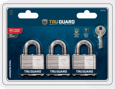 Keyed-Alike Padlocks, 1.5-In., 3-Pack