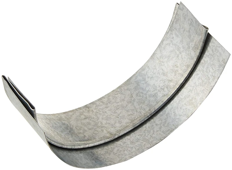 Gutter Slip Connector, Half Round, Galvanized, 5 In.