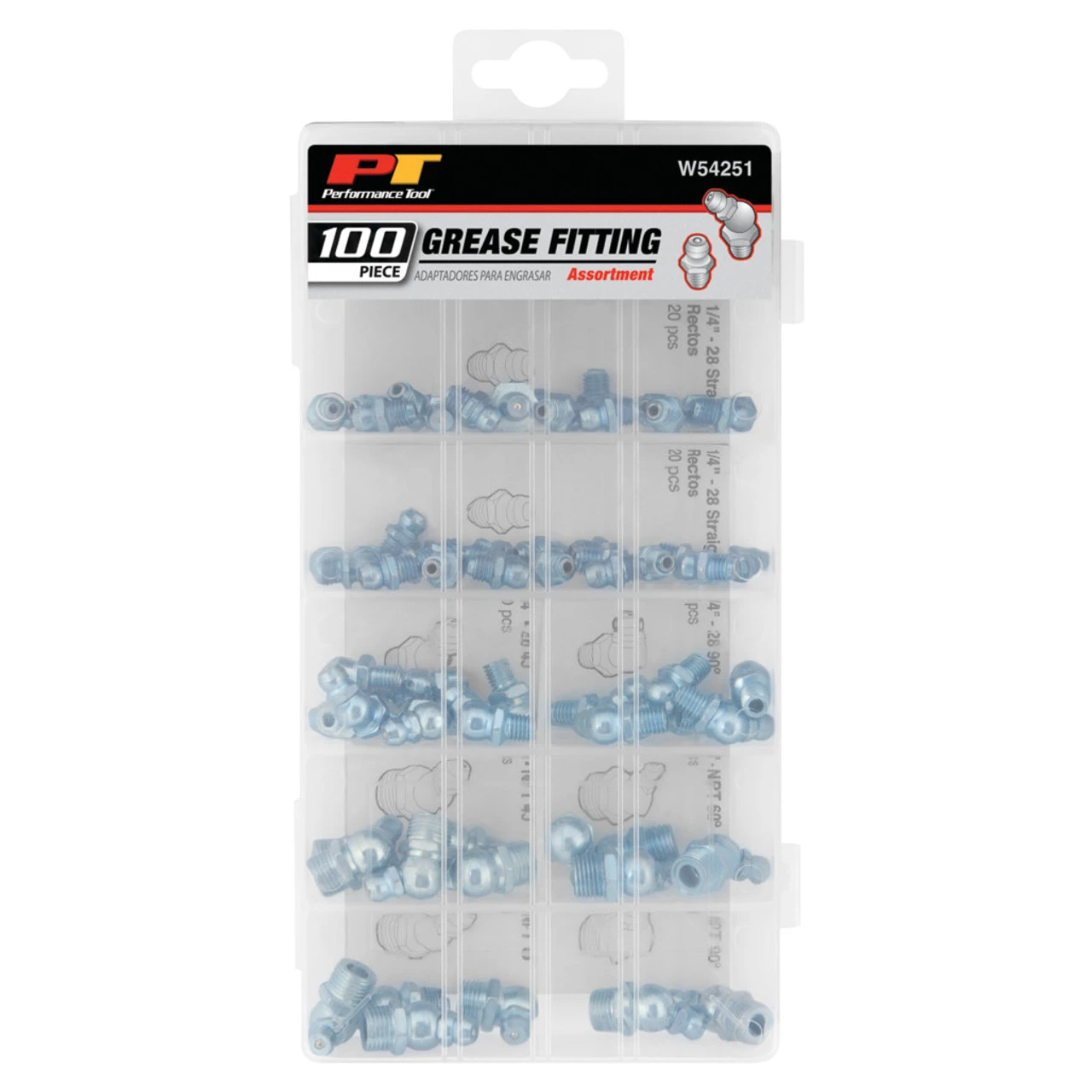 Grease Fitting Assortment, 100-Pk.