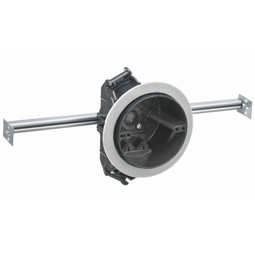 Ceiling Fixture & Outlet Box, Draft Tight, Hanger Bar, 4 x 2-3/4 In. Deep