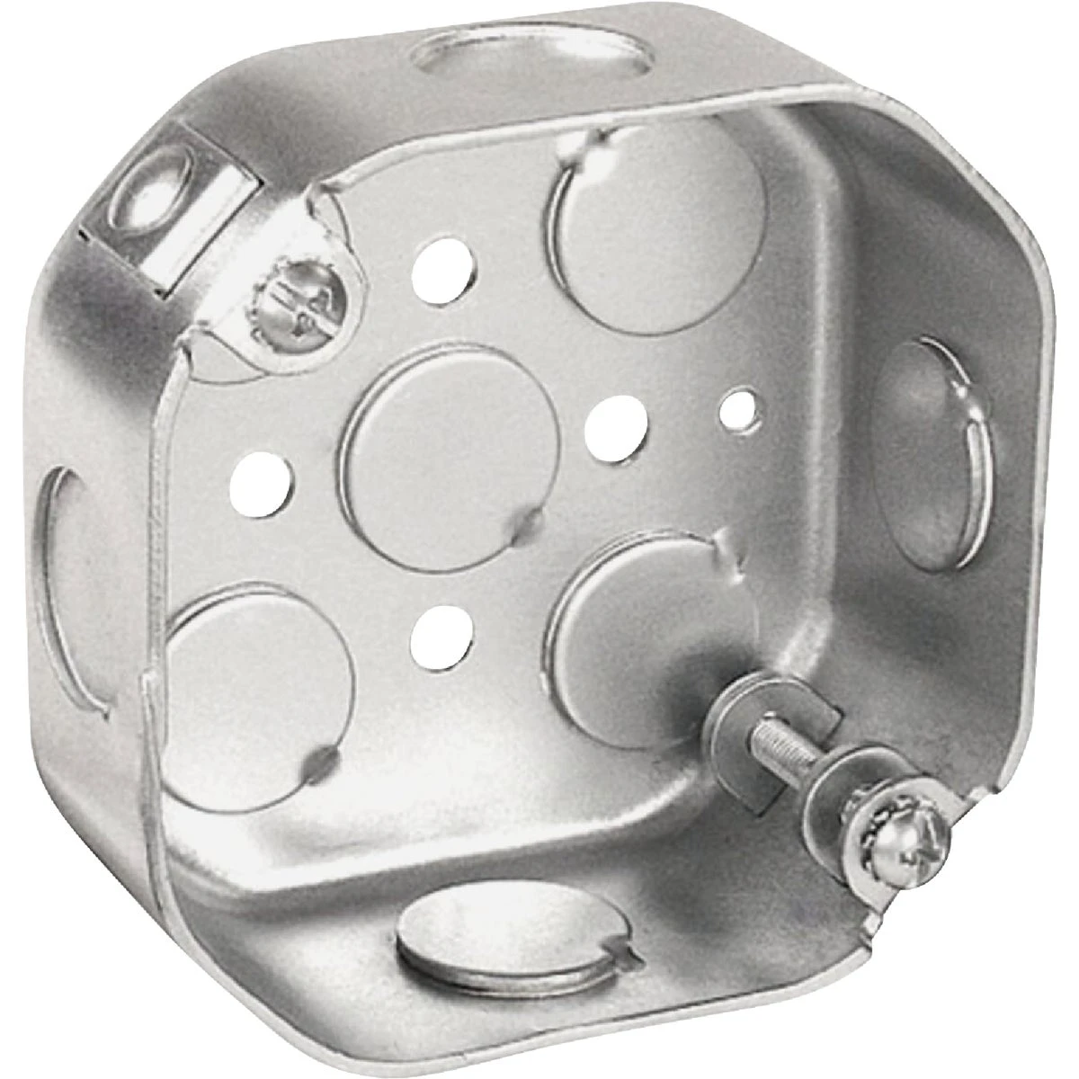 4 In. W. 14 Cu. In. Octagon Ceiling Fan Box - Ul Listed, Steel Construction