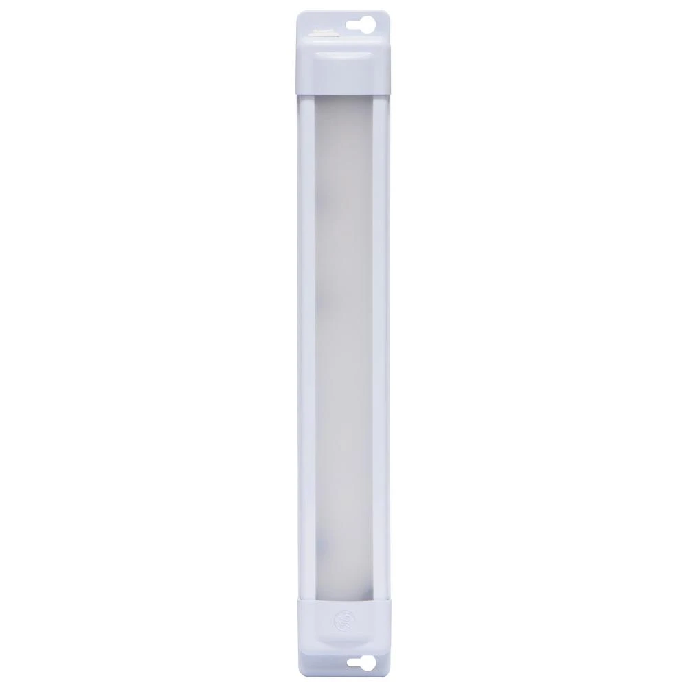 Under-Cabinet LED Light Fixture, White Plastic, 415 Lumens, 12-In.