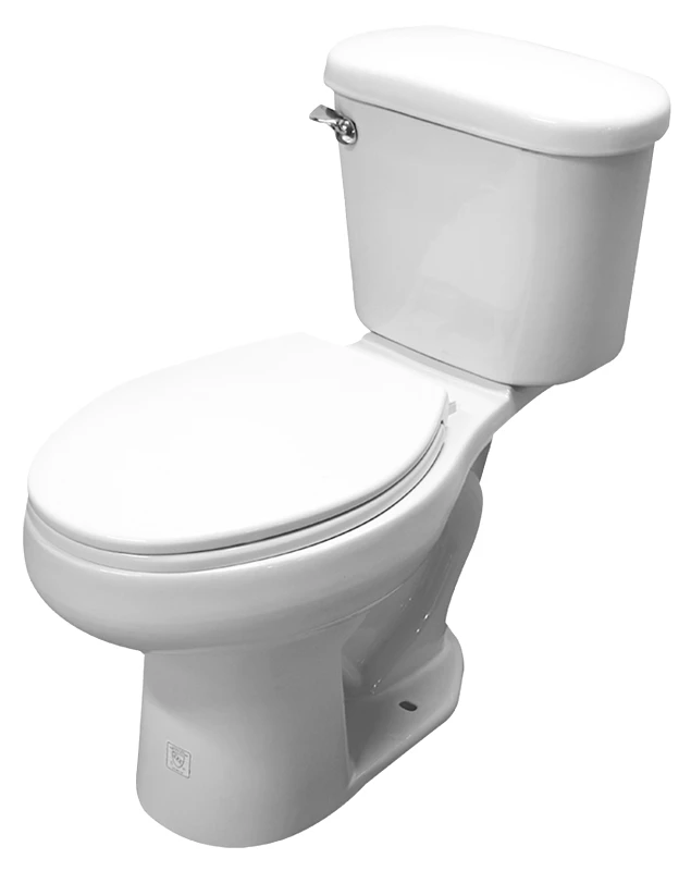 Elongated Toilet, 1.28 Gpf Flush, 16-1/2 In Rim Height, White