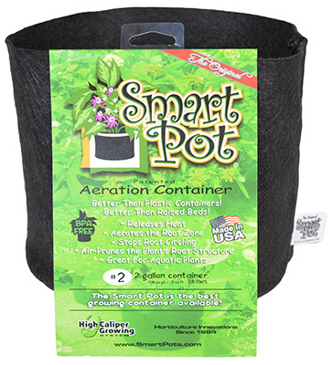Multi-Purpose Container Grower, Black Fabric, 2-Gallons