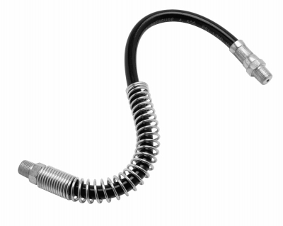 Grease Gun Flex Hose w/ Spring Guard, 12 In.
