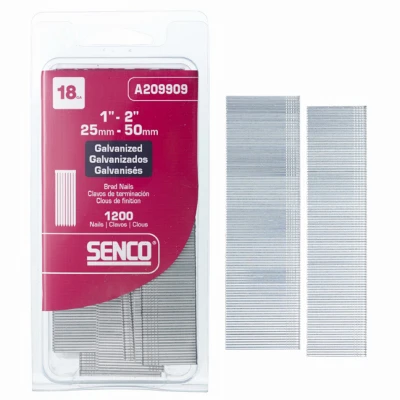 Galvanized Brad Nails, 18 Gauge, Assorted Lengths, 1,200 Ct.