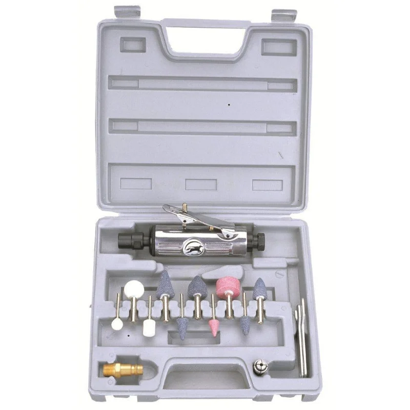 AIR DIE GRINDER 1/4′ 14 PIECE KIT BLOW MOULD CASE