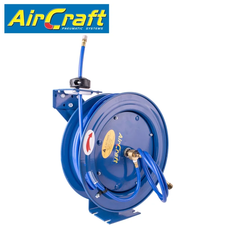 AIR HOSE REEL 8 X12MM PU HOSE 15M WITH 1/4’BSP FITTING METAL CASE