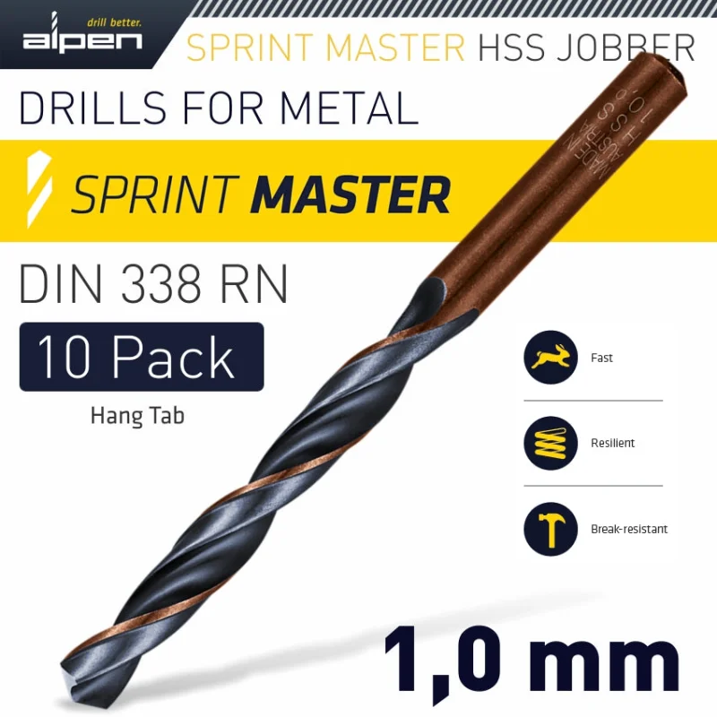 ALPEN SPRINT MASTER 1.0MM HANG TAB MM 338MM 10PACK
