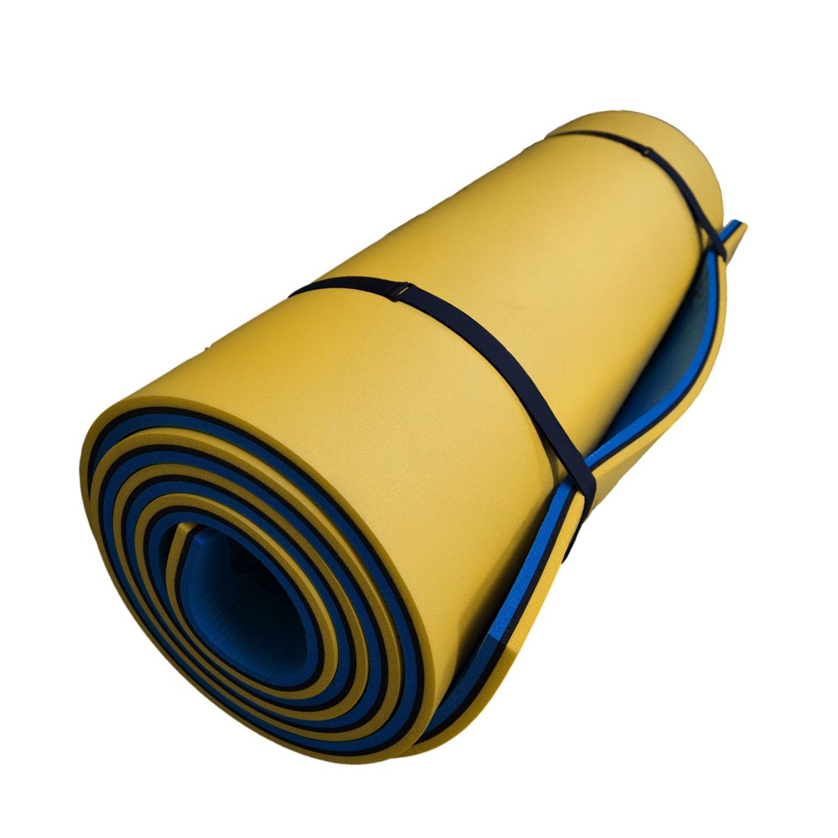 Aqua Lily Pad Floating Mat w/ Duracore, Foam Lake Float, 6 x 15, Yellow/Blue