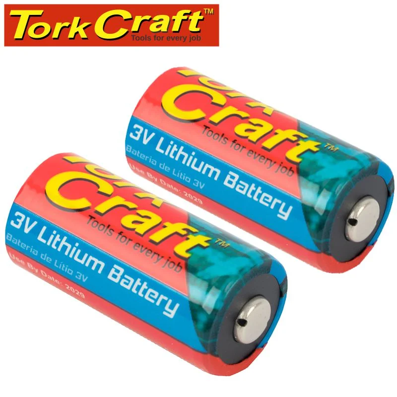 BATTERY CR123A 3V LITHIUMX2 PER CARD (MOQ 6)