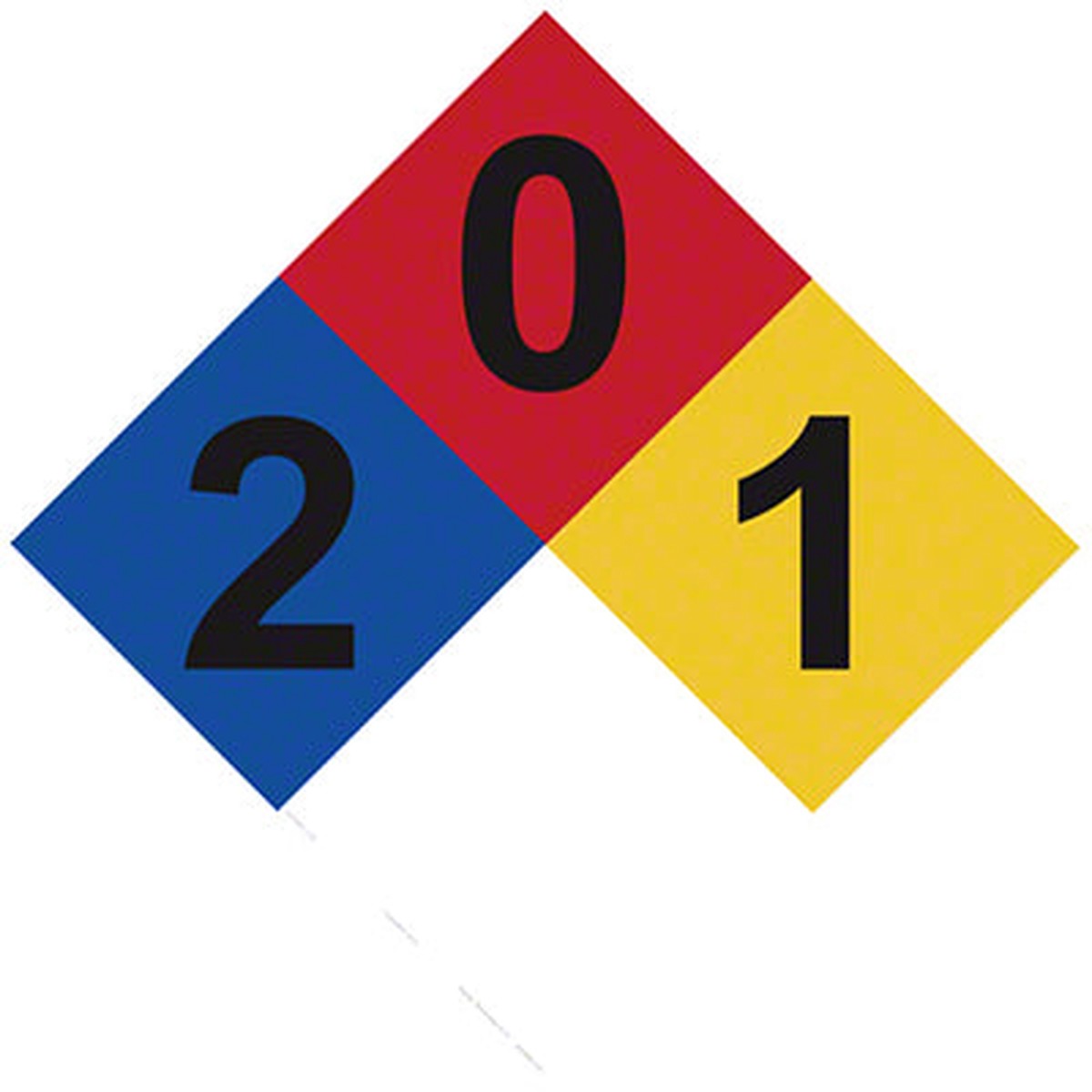Corrosion (Bleach) Fire Diamond Sign - 12 x 12 Inches on Heavy-Duty Aluminum