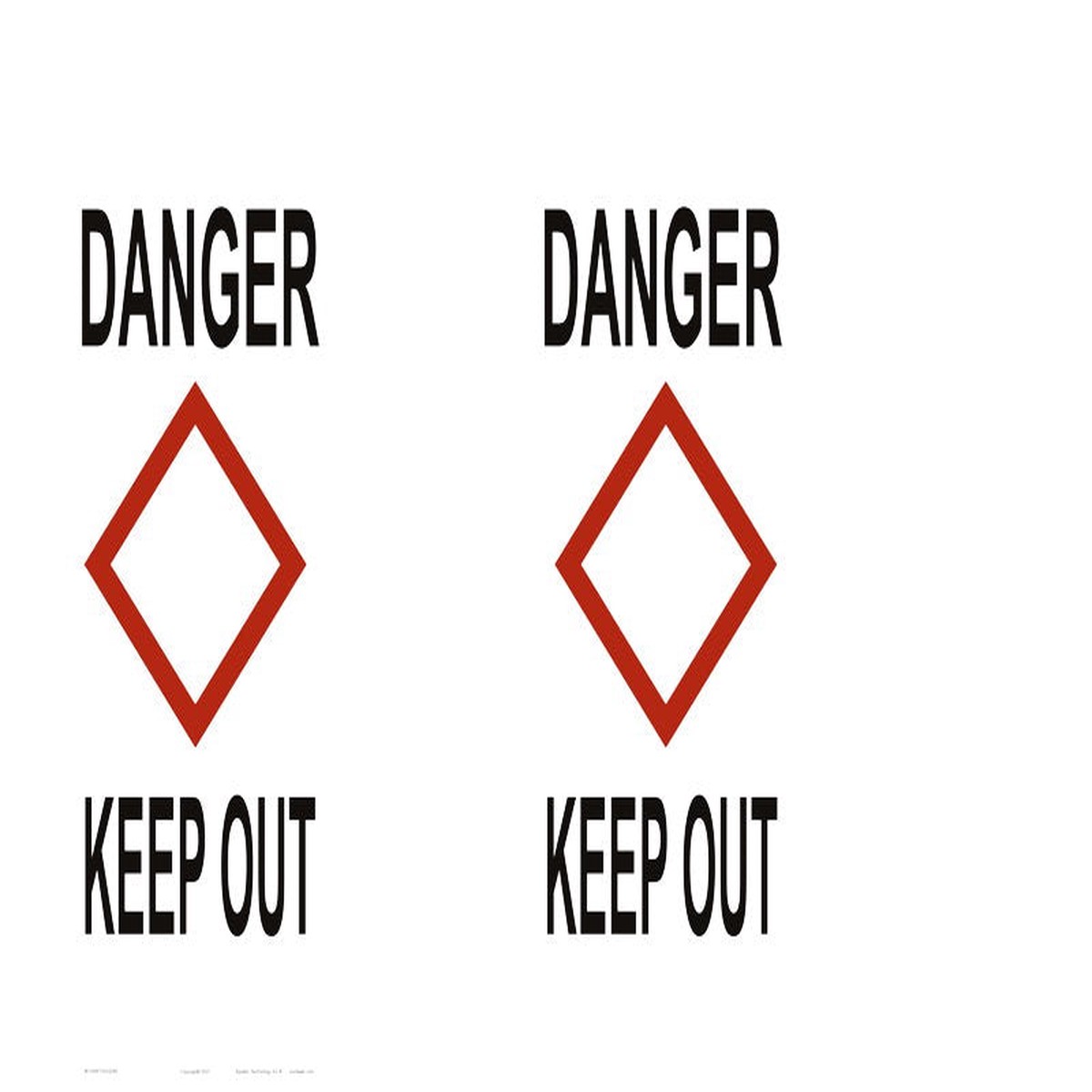 Danger Keep Out Regulatory Buoy Label - 33 x 24 Inches on Adhesive Vinyl