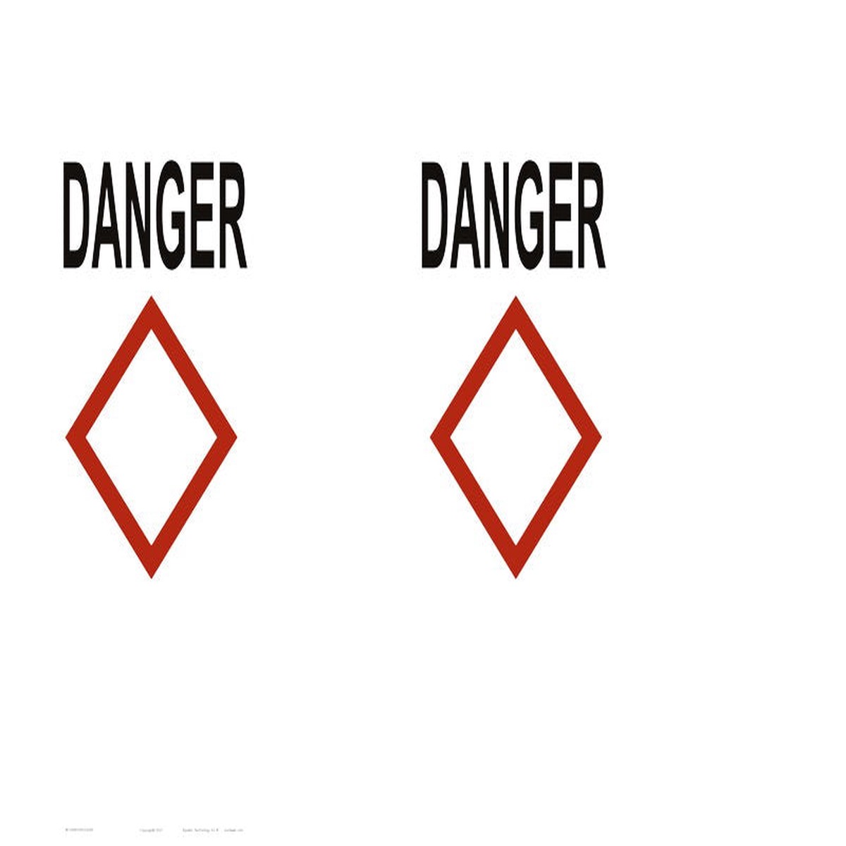 Danger Regulatory Buoy Label - 33 x 24 Inches on Adhesive Vinyl