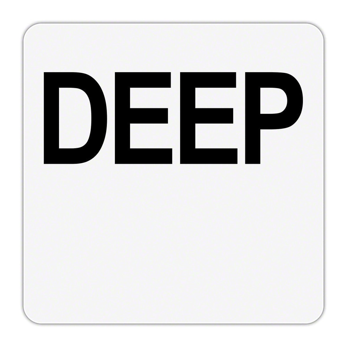 DEEP Message - Plastic Overlay Depth Marker - 6 x 6 Inch