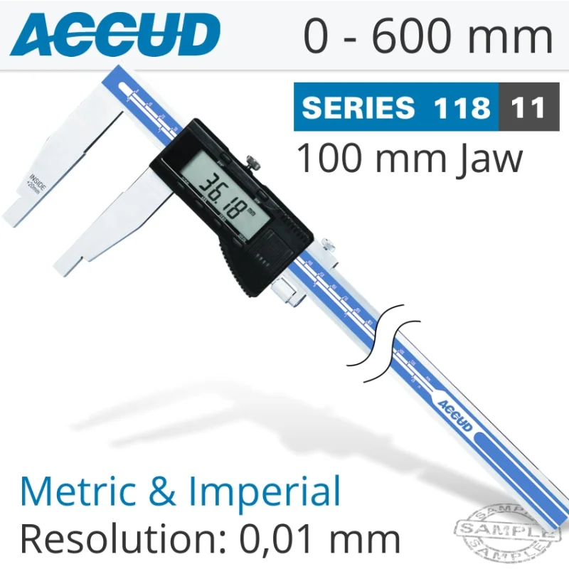 DIGITAL CALIPER JAW LENGTH 100MM 0-600MM/0-24′