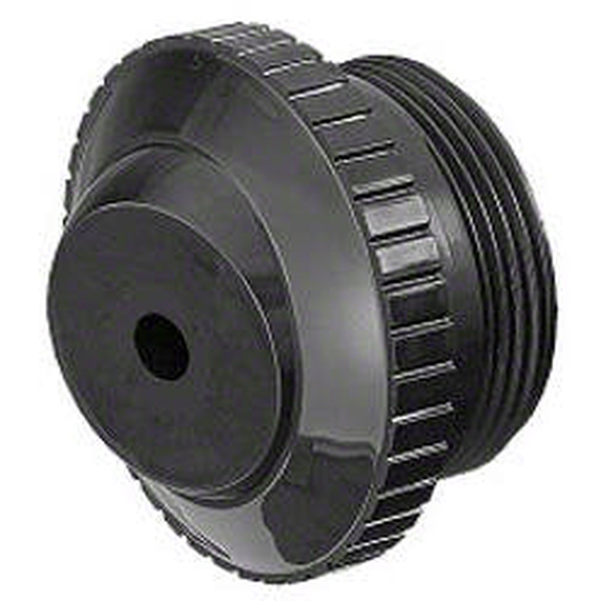 Directional Eyeball Inlet Fitting - 1-1/2 Inch MIP - 3/8 Inch Opening - Black