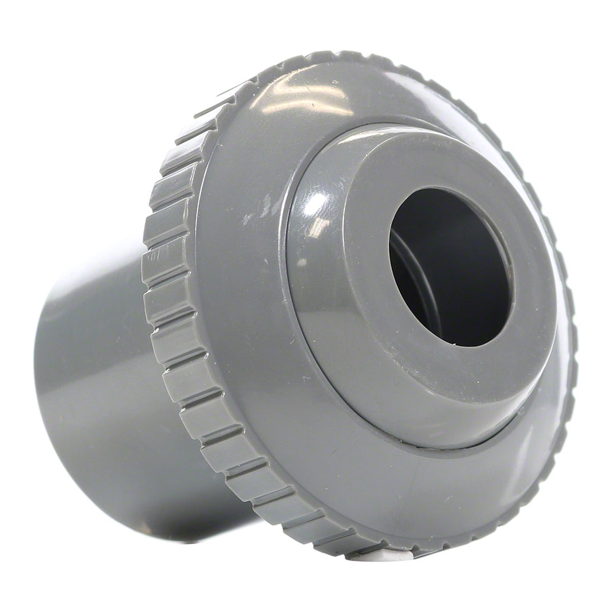 Directional Return Knock-In Fitting - 1-1/2 Inch Slip - 1 Inch Opening - Gray