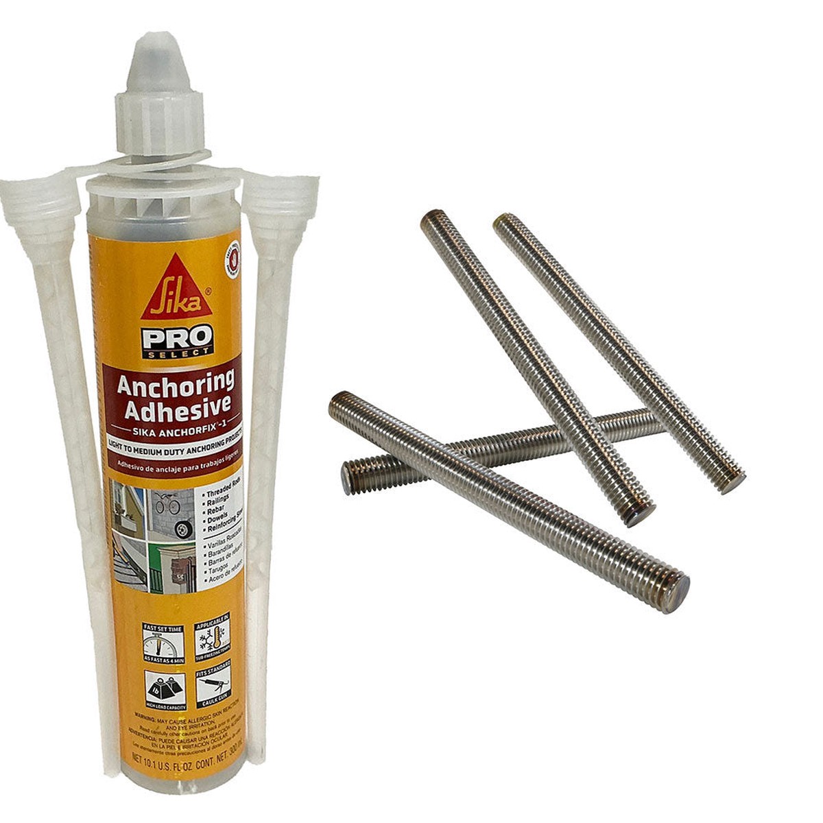 Diving Stand Anchoring Kit with Six 6 x 1/2 Inch Stainless Steel Bolts