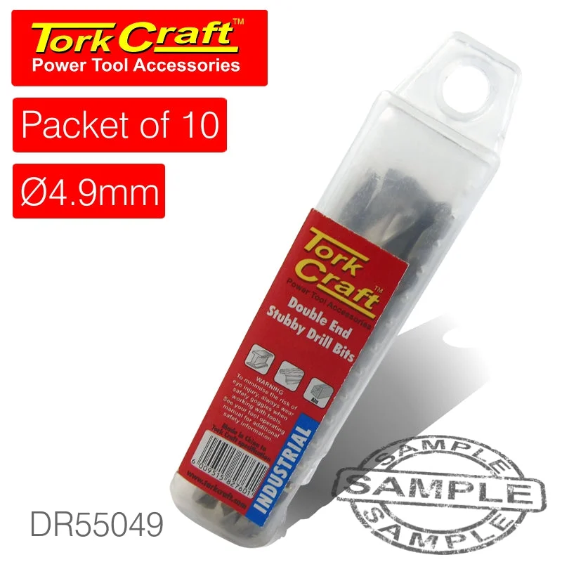 DOUBLE END STUBBY HSS 4.9MM PACKET OF 10