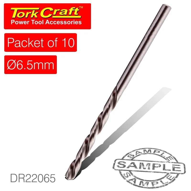 DRILL BIT HSS INDUSTRIAL 6.5MM 135DEG PACKET OF 10