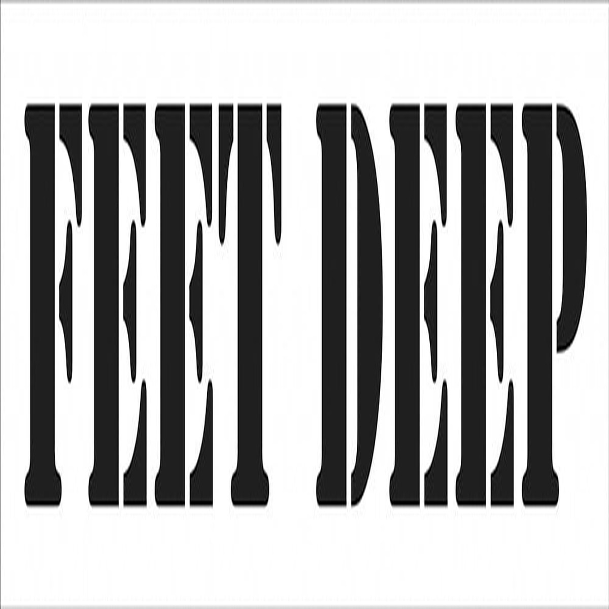 FEET DEEP 32 Inch x 6 Inch Reusable Stencil - Depth Marker with 4 Inch Lettering