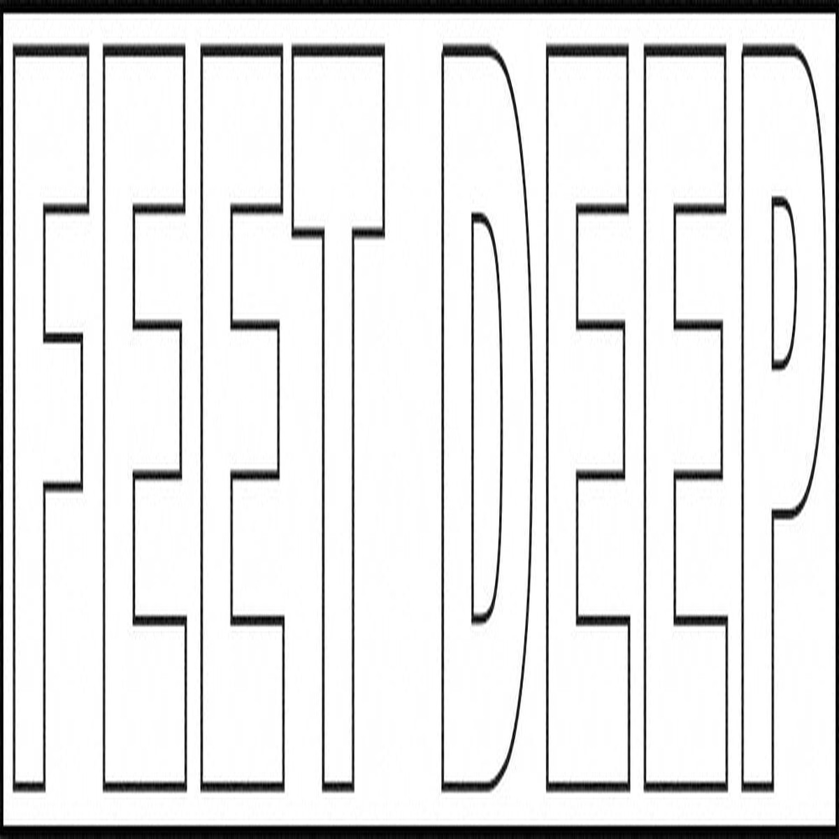 FEET DEEP Vinyl Depth Marker Stencil 19 Inch x 6 Inch with 4 Inch Lettering