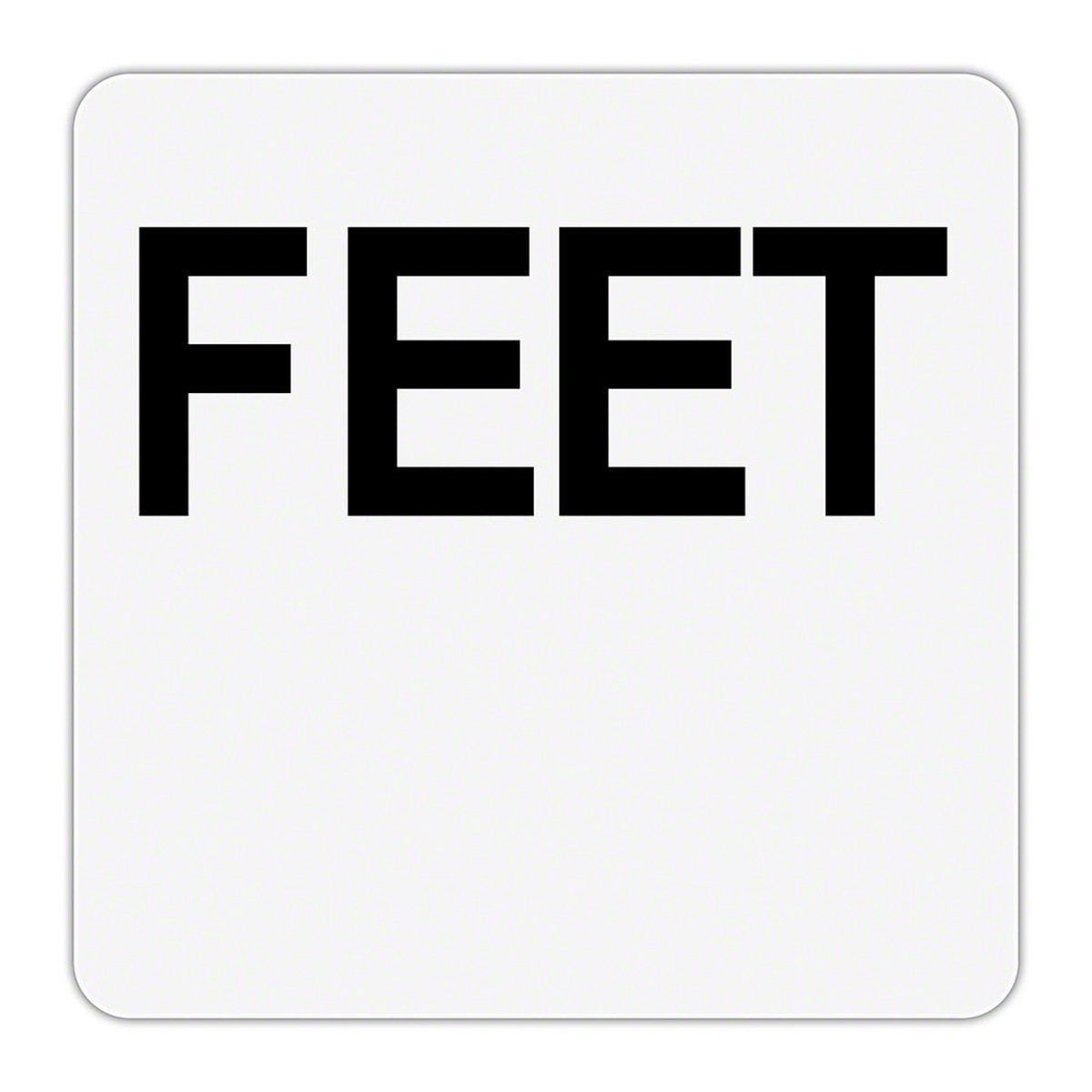 FEET Message - Plastic Overlay Depth Marker - 6 x 6 Inch