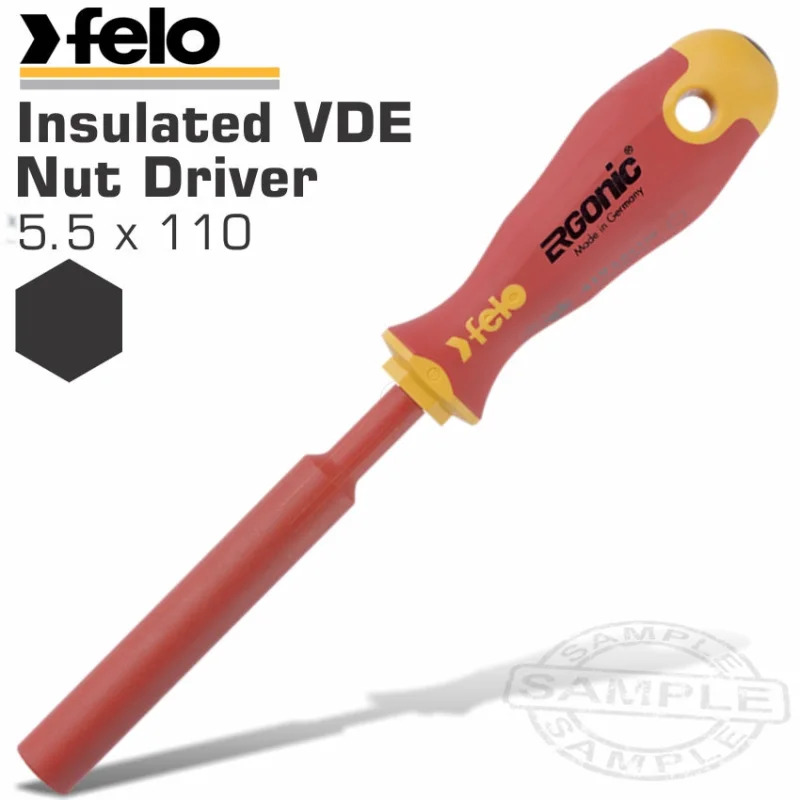 FELO 419 5.5X110 NUT DRIVER ERGONIC INSULATED VDE