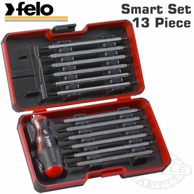 FELO SMART SET 13PCS 48 IN 1 SCREWDRIVER T- HANDLE IN STRONGBOX 1/4′