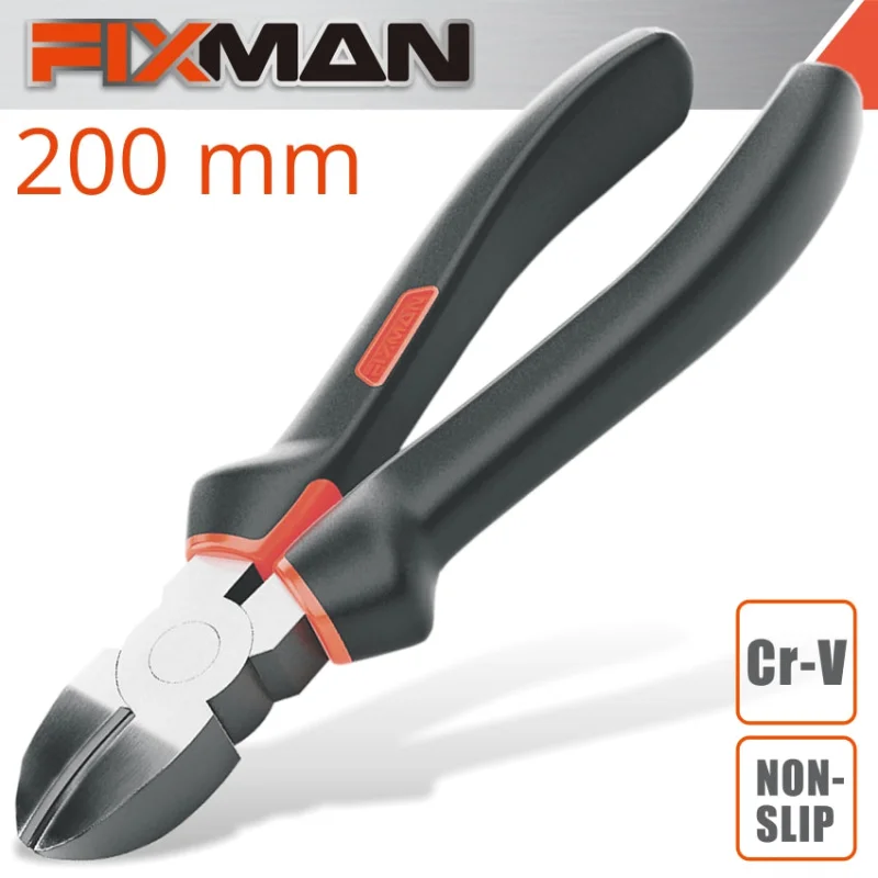 FIXMAN INDUSTRIAL DIAGONAL SIDE CUTTING PLIERS 8′ 200MM