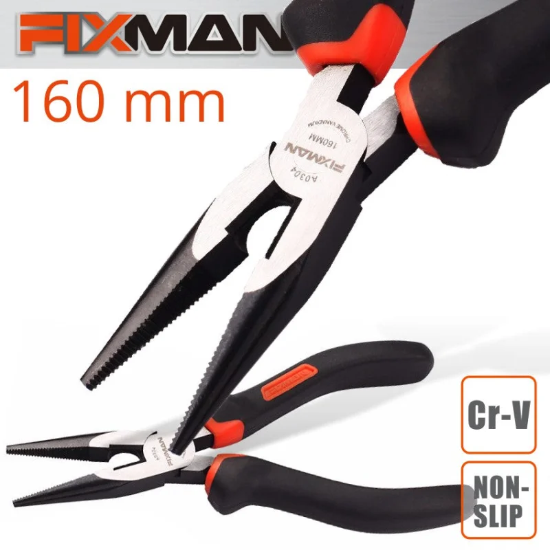 FIXMAN INDUSTRIAL LONG NOSE PLIERS 6’/165MM