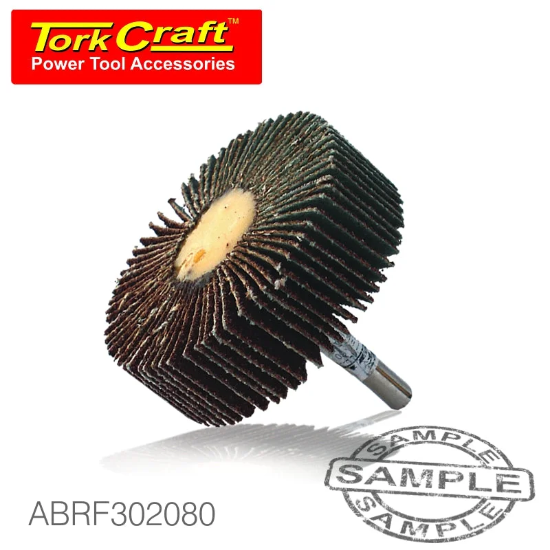 FLAP WHEEL 30 X 20 X 6MM SHAFT 80 GRIT PER EACH (90 PER BOX)