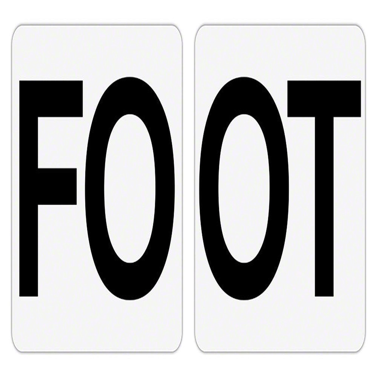 FOOT 2 Tile Message - Plastic Overlay Depth Marker - 6 x 6 Inch