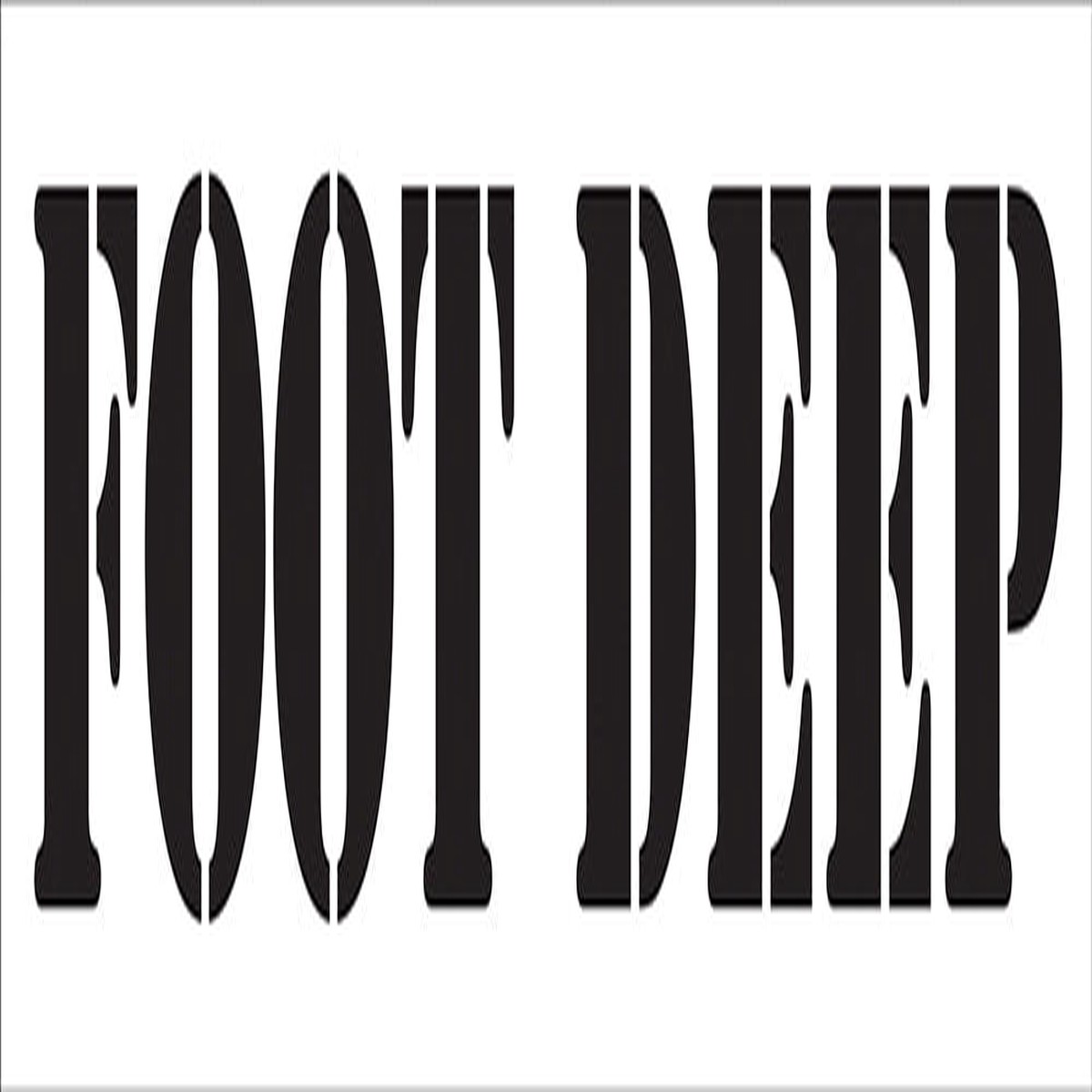 FOOT DEEP 32 Inch x 6 Inch Reusable Stencil - Depth Marker with 4 Inch Lettering