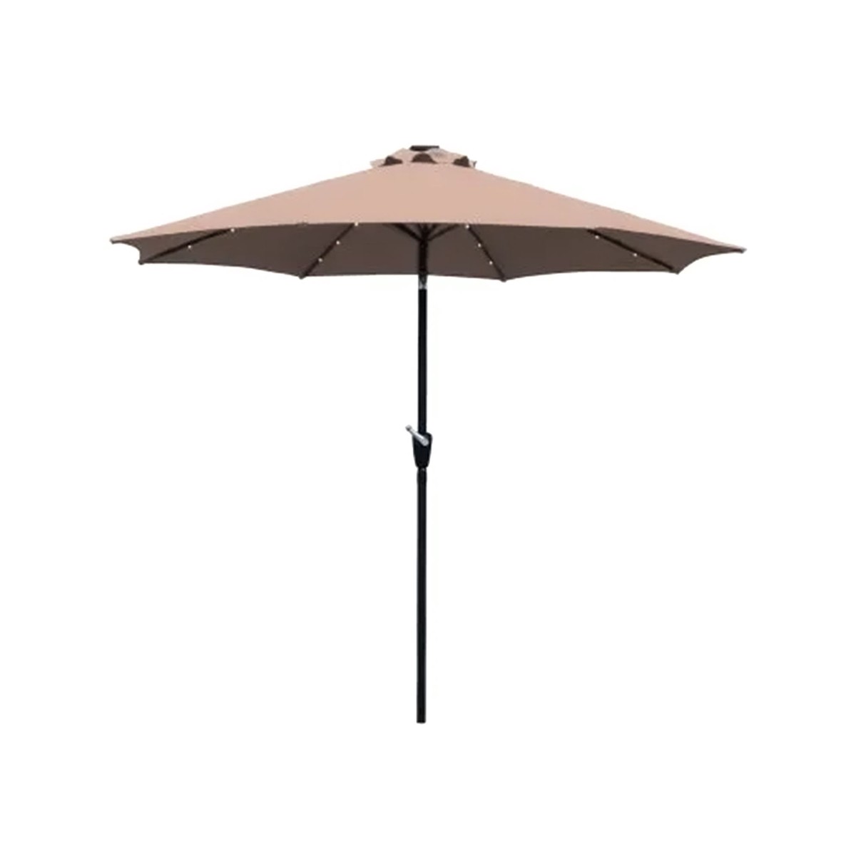 Four Seasons Courtyard 9 Polyester Patio Market Umbrella with Steel Pole, Beige