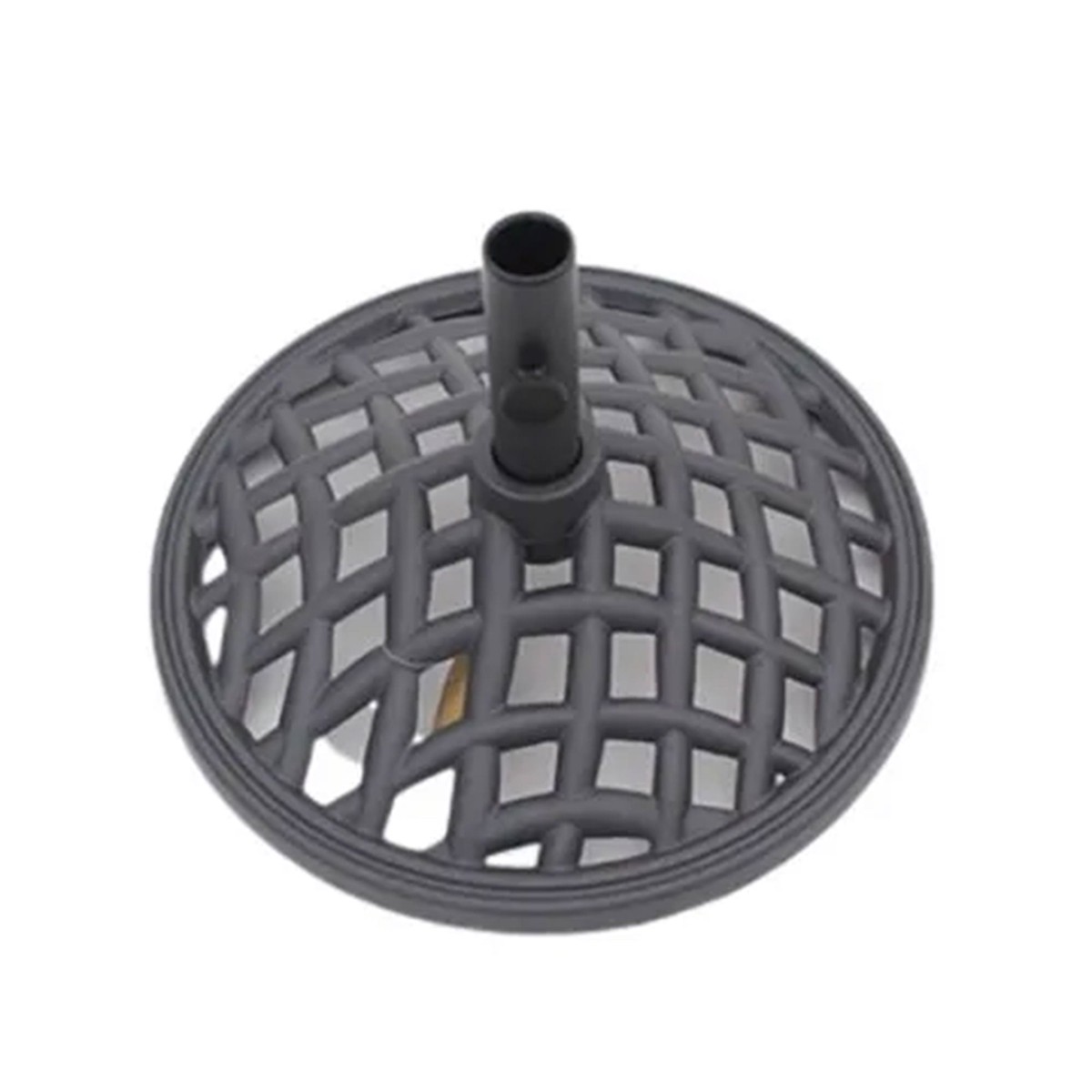 Four Seasons Courtyard Palermo 19 Round Cast Iron Umbrella Holder Base, Gray