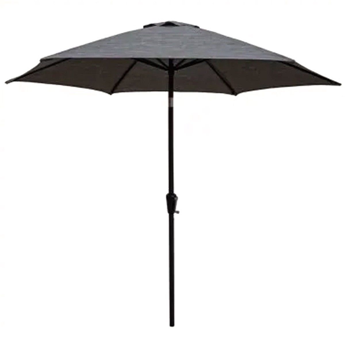 Four Seasons Courtyard Tuscany Market Aluminum Umbrella w/ Crank and Tilt, Gray