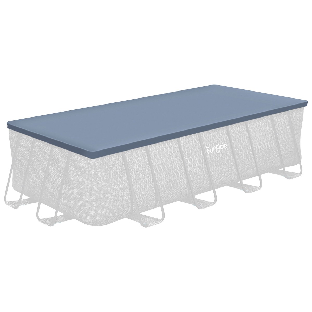 Funsicle 18 Durable Rectangular Pool Cover for Oasis and Activity Pools, Gray