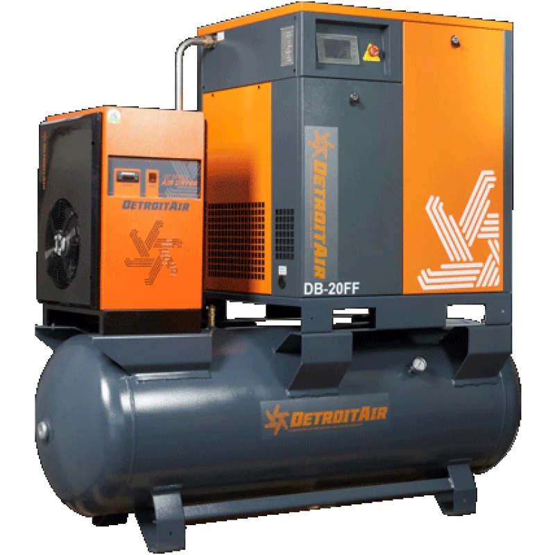 G2DB-10FFVSD Premium Detroit Air Screw Compressor Variable Speed Drive 10Hp / 7.5Kw 31Cfm On 360L Pressure Vessel Including Dryer