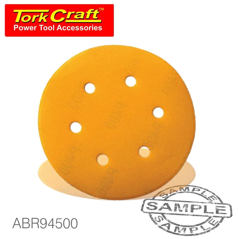 GOLD VELCRO DISC (50 PIECES) 500 GRIT 150MM X 6+1 HOLES