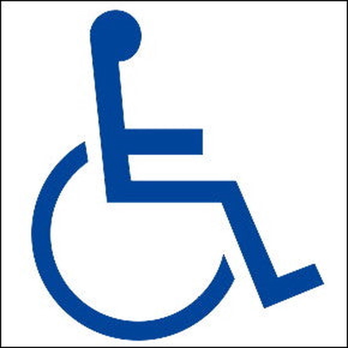 Handicap Symbol Decal Sign - 4 x 4 Inches on Adhesive Vinyl