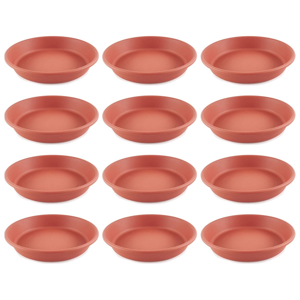 HC Companies Classic 17.63 Inch Tray Saucer for Planters, Terracotta (12 Pack)