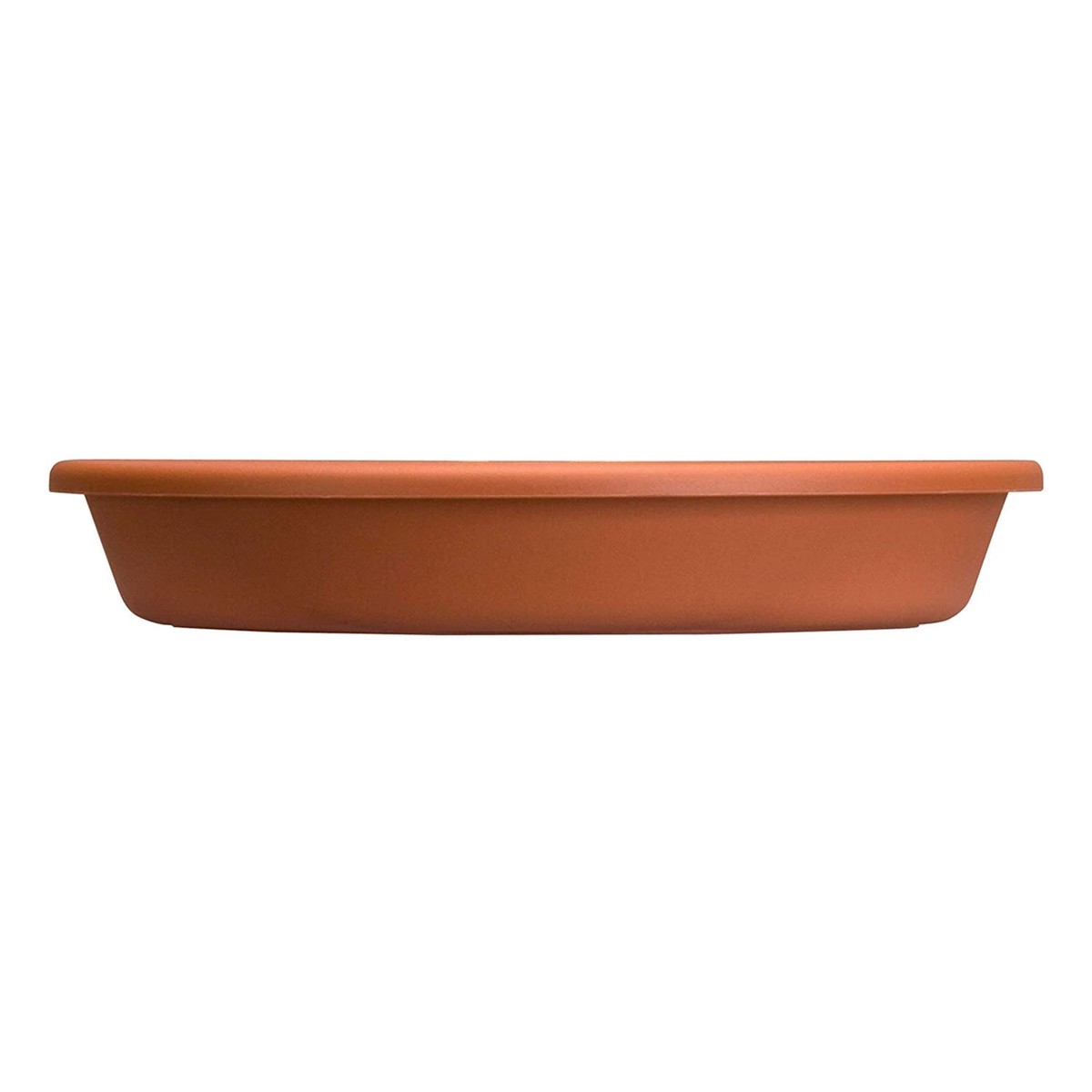HC Companies Classic Plastic 16 Inch Round Plant Drip Tray Saucer, Terracotta