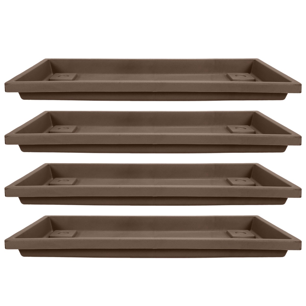 HC Companies Farmhouse Venetian 18 Inch Rectangular Flower Box Saucer (4 Pack)